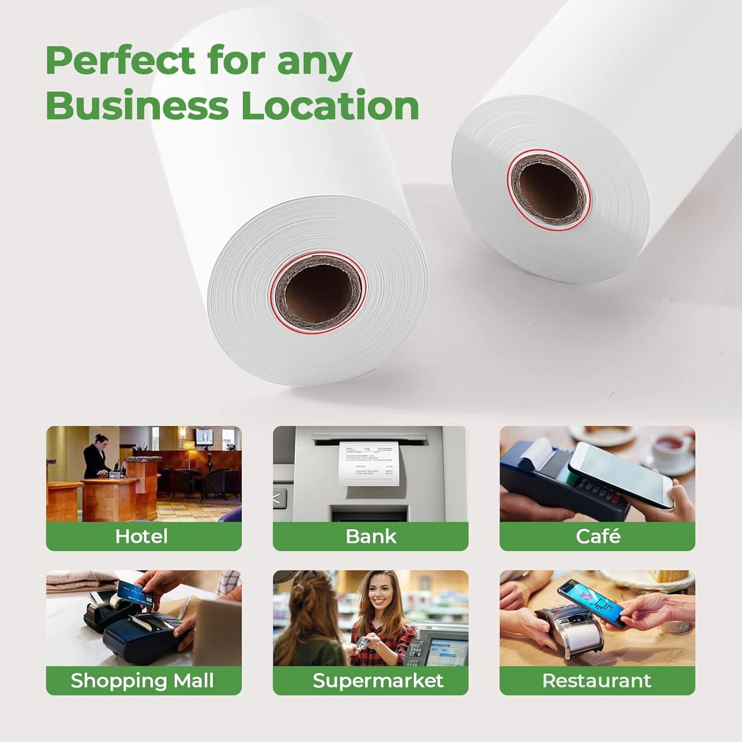 MUNBYN 2 1/4 x 50ft Thermal Receipt Paper (10 Rolls) - MUNBYN