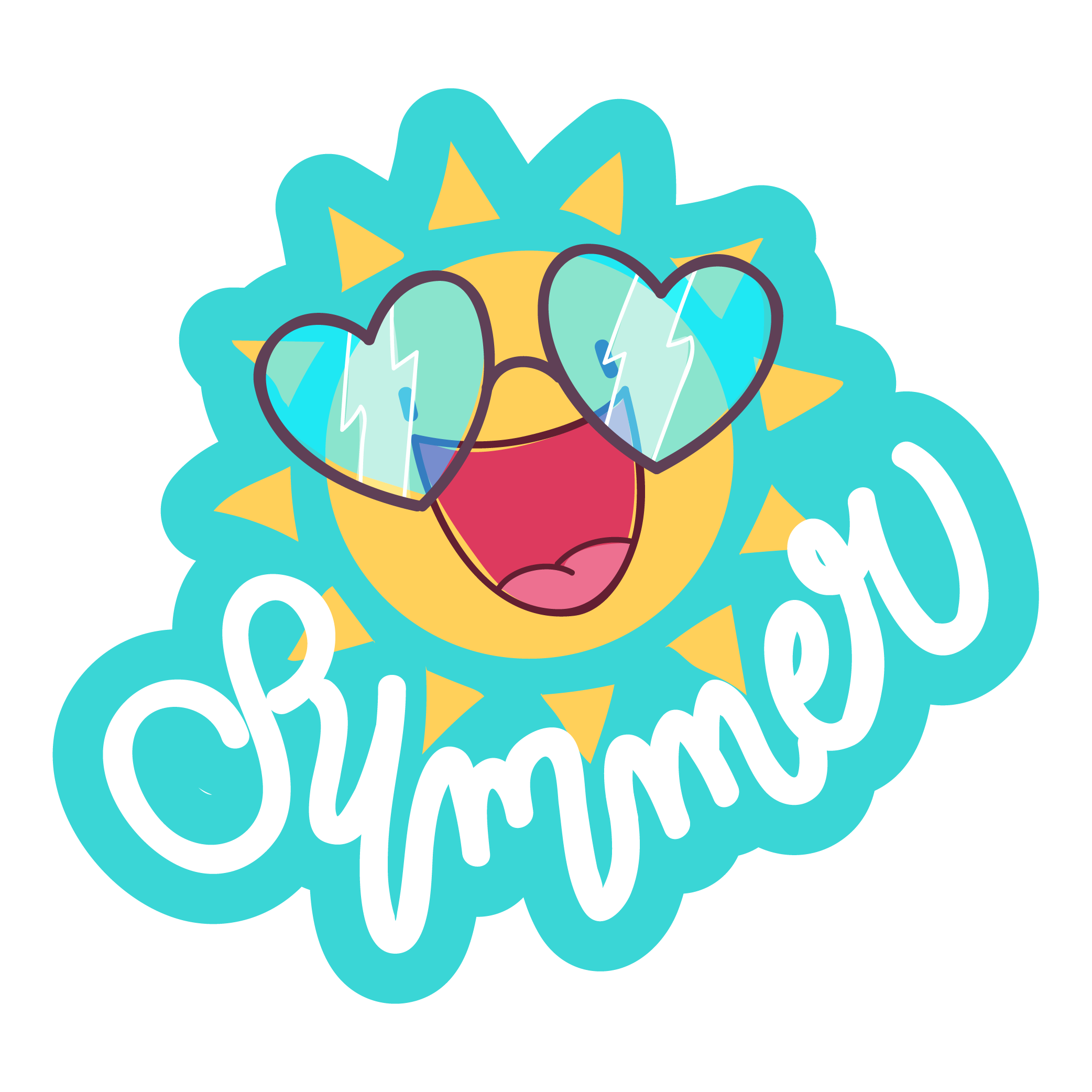 Summer-themed sticker