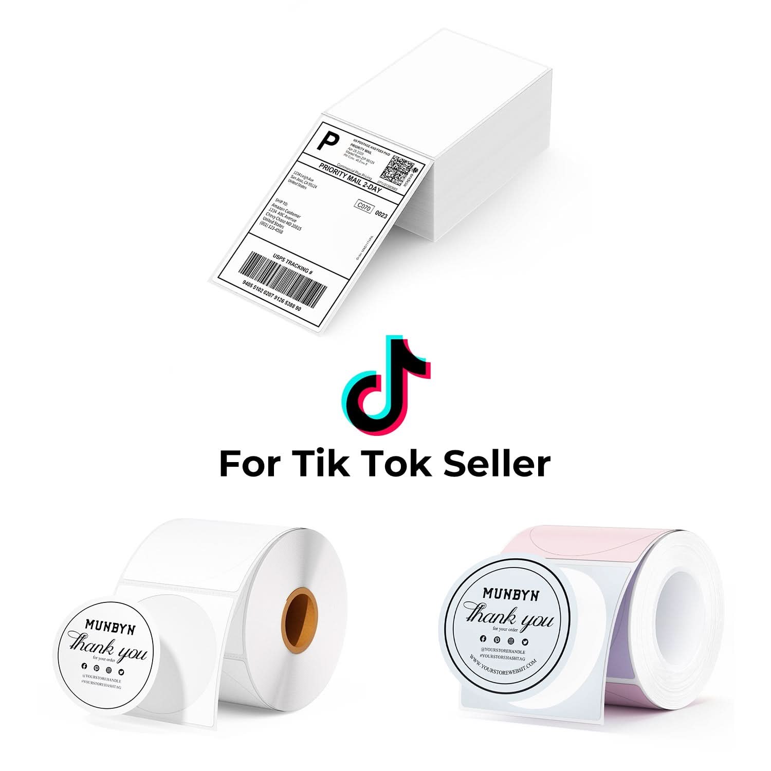 MUNBYN TikTok Fast Fulfillment Label Kit for Creator Shops