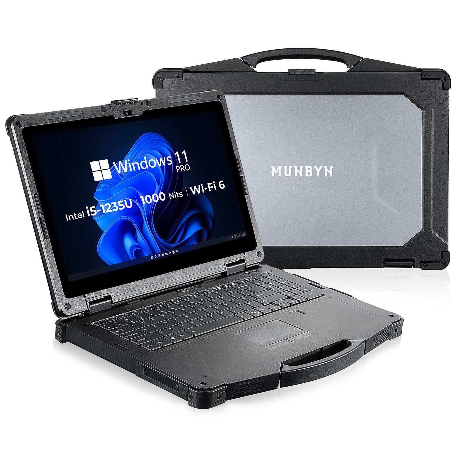 MUNBYN IRX16 Windows 11 Pro Wi-Fi 6 1000nit Rugged Windows Tablet