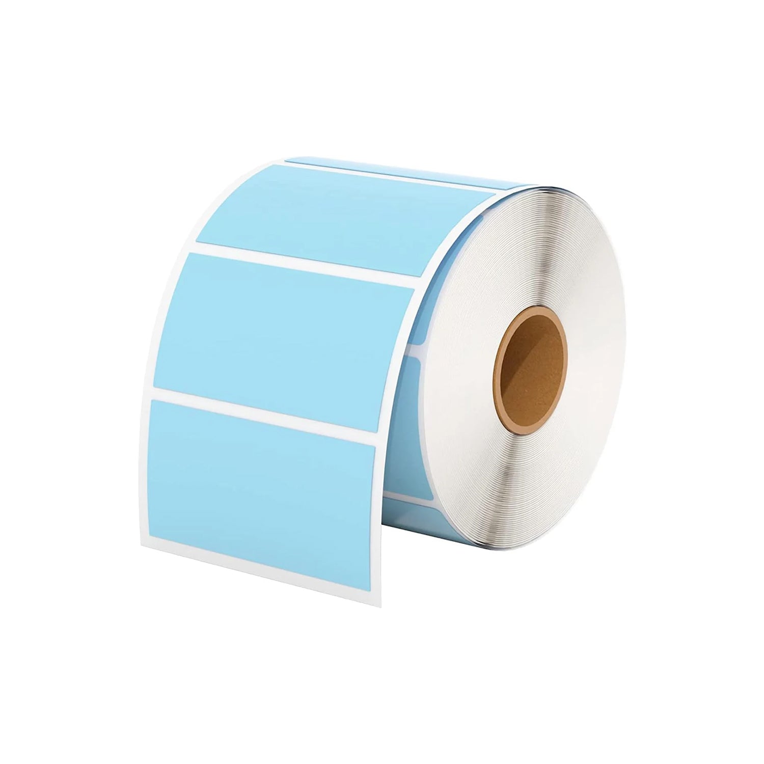 Rectangle labels measuring 2.25 x 1.25 inches on MUNBYN label printer paper, shown in a close-up image.