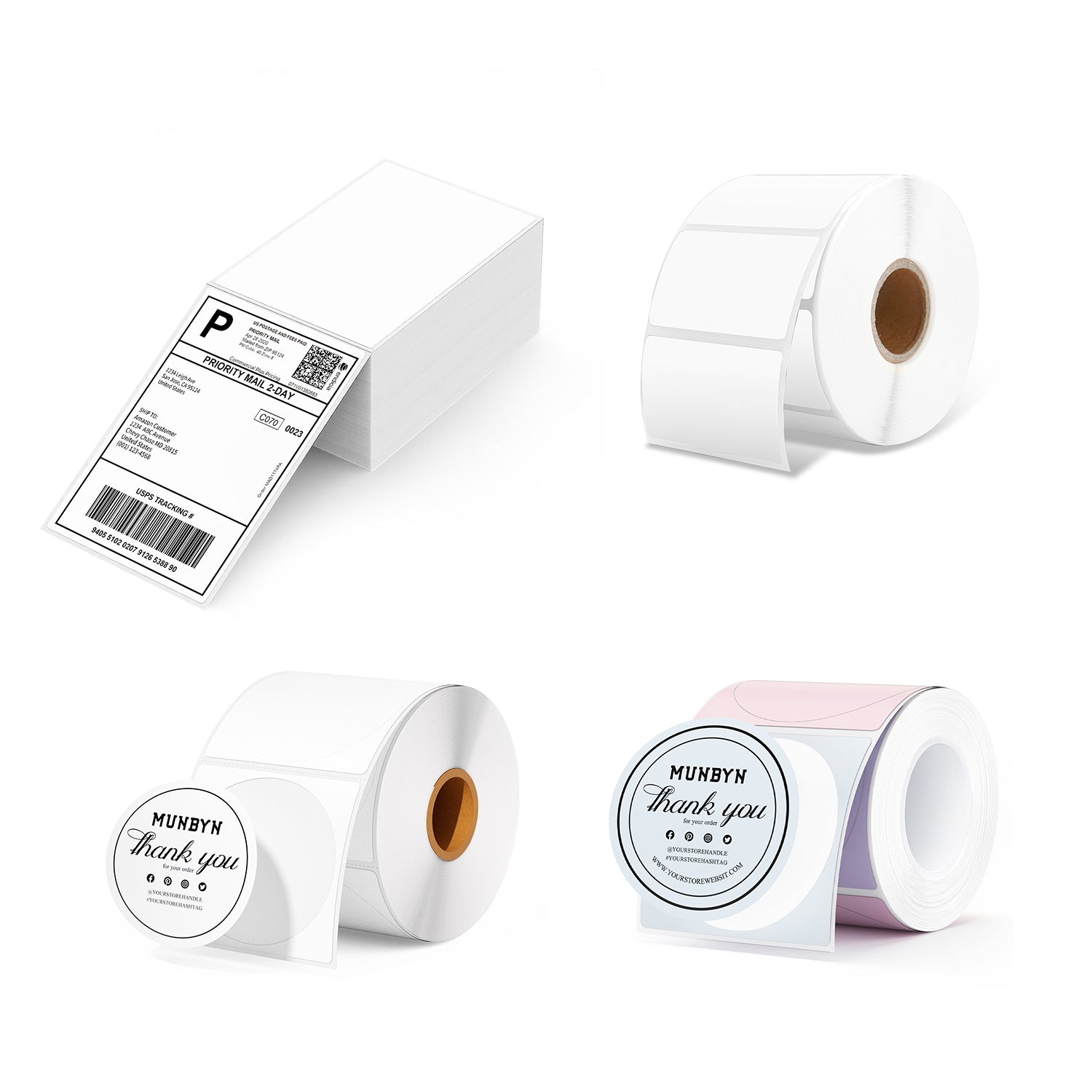 MUNBYN Clothing Branding Label Kit for Custom Packaging