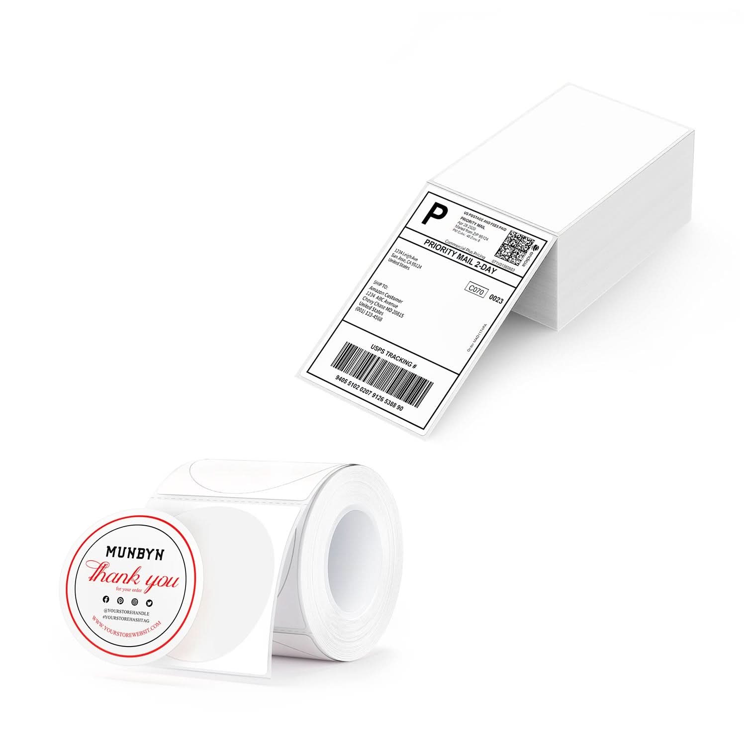 MUNBYN Supplement Branding Label Kit for Custom Packaging