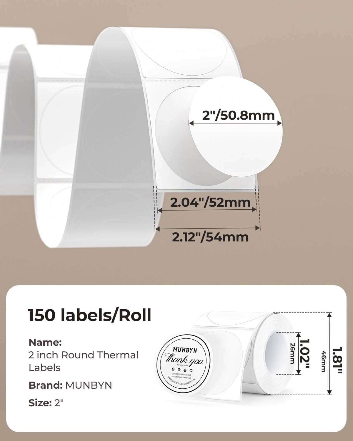2" Circle Labels