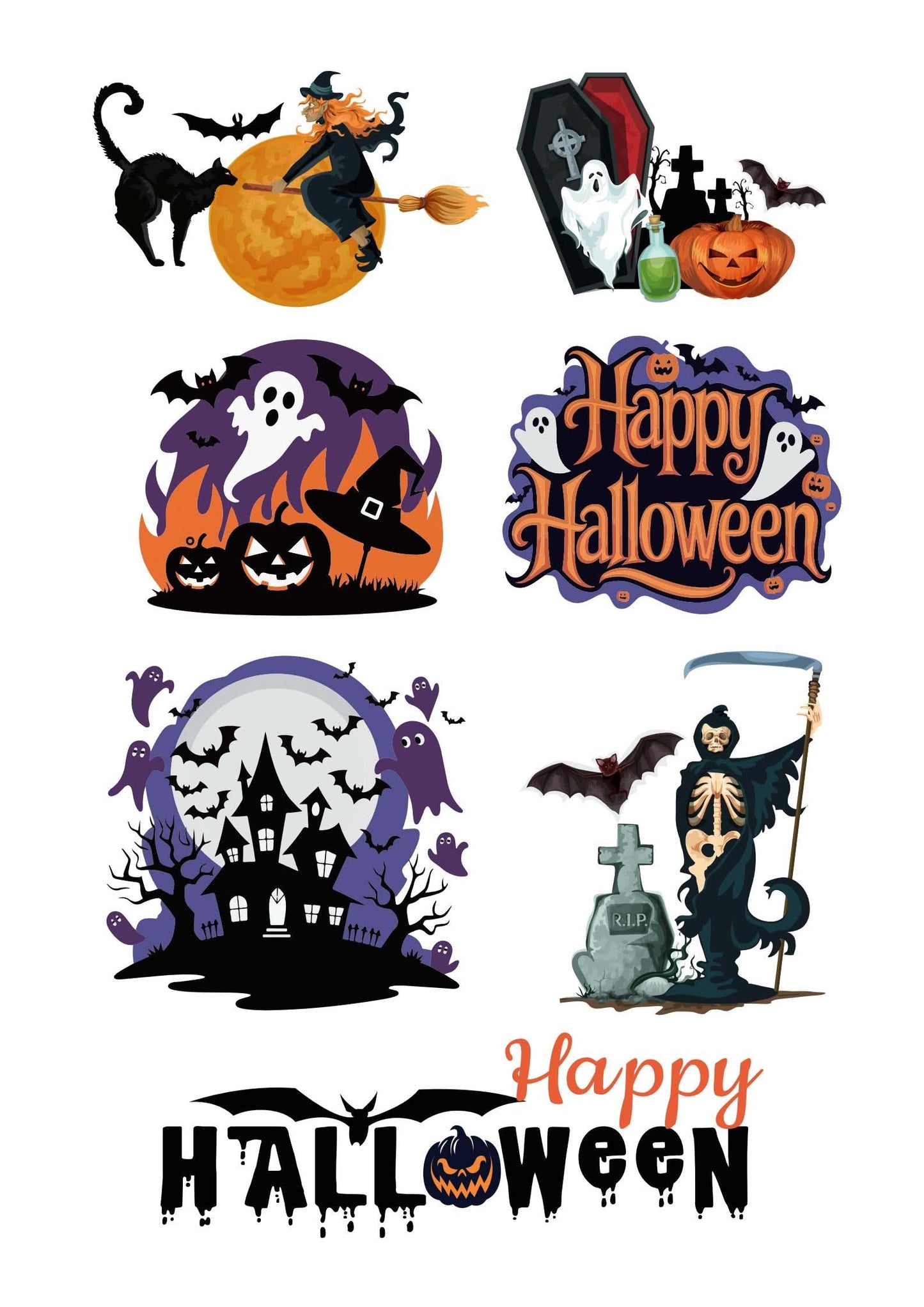 MUNBYN Halloween Sticker Sheet