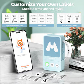 With 2000+ icons/borders, 500+ templates, and 60+ font choices, the mini sticker maker offers the ultimate convenience in label-making.