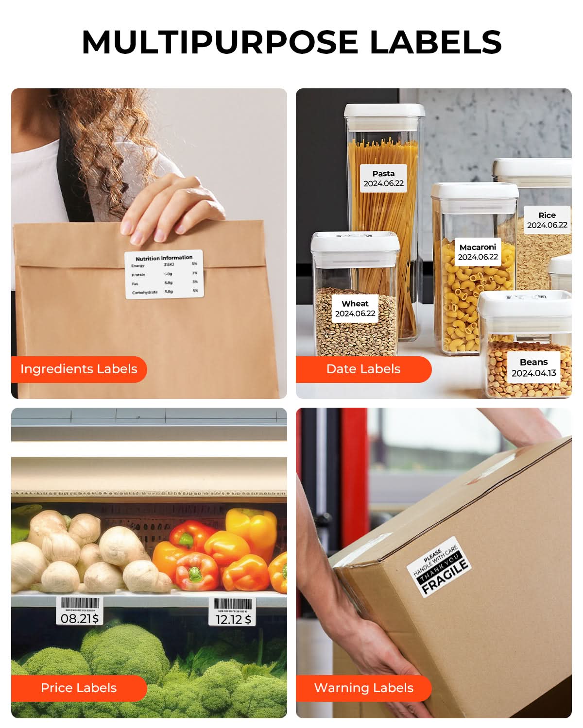 3" x 2" Generic Labels