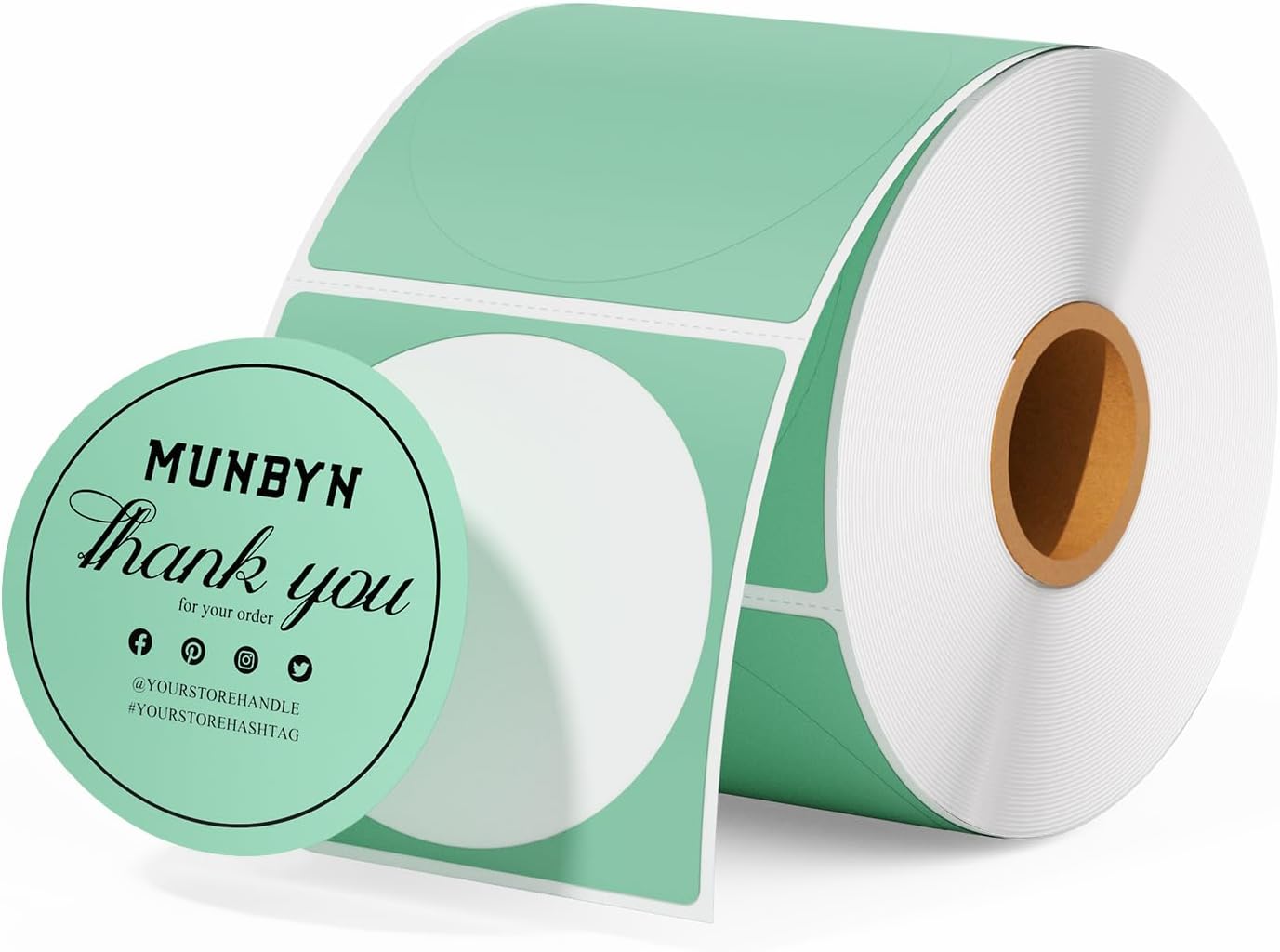 MUNBYN 2"x2" Generic Circle Series Thermal Labels (750/Roll)