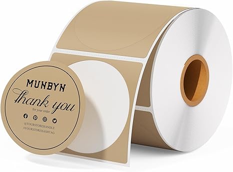 MUNBYN 2"x2" Generic Circle Series Thermal Labels (750/Roll)