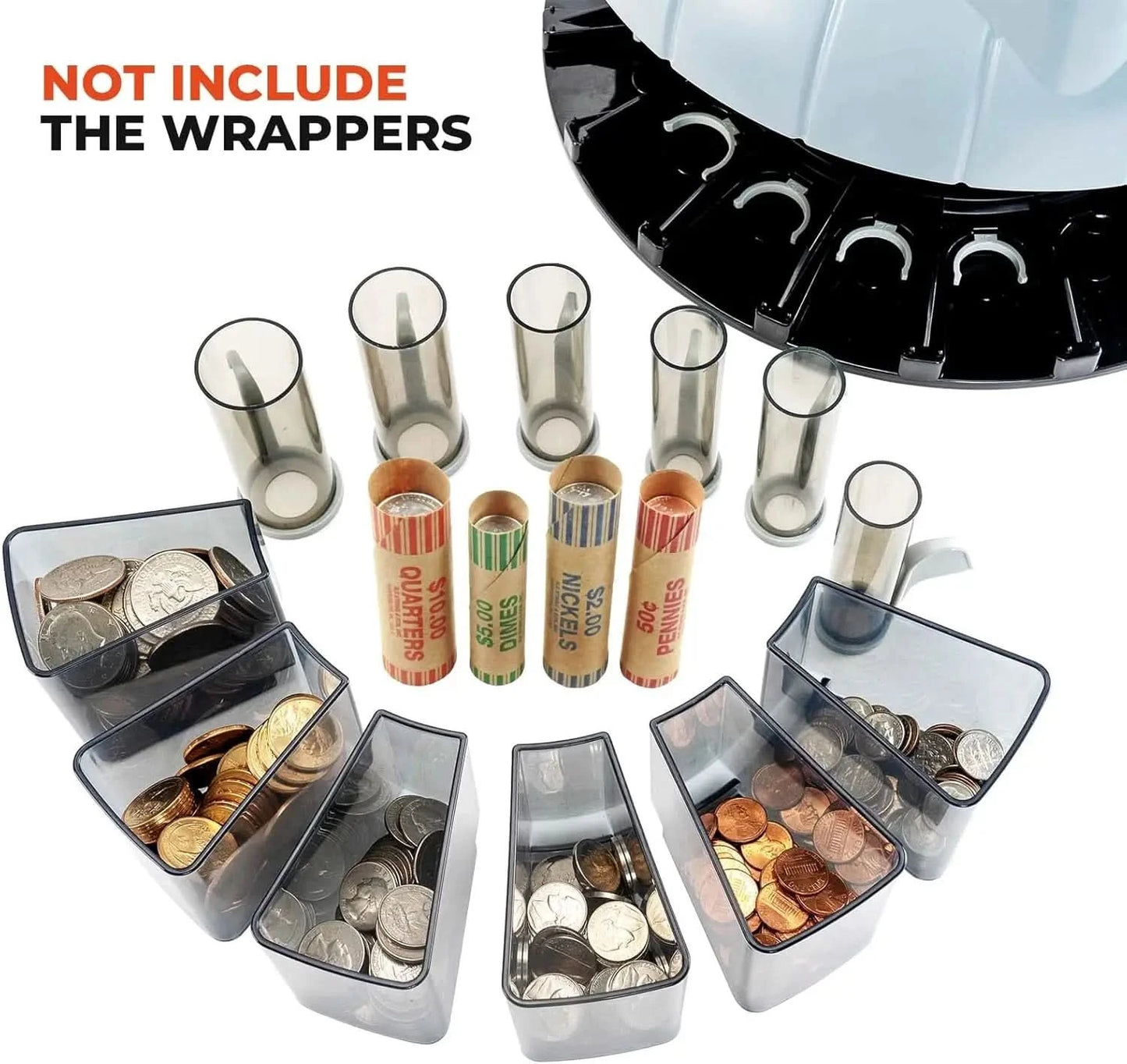 MUNBYN IMC10 Professional Coin Counter & Sorter - Multi-Denomination (1¢-$1) with 6-Bin System