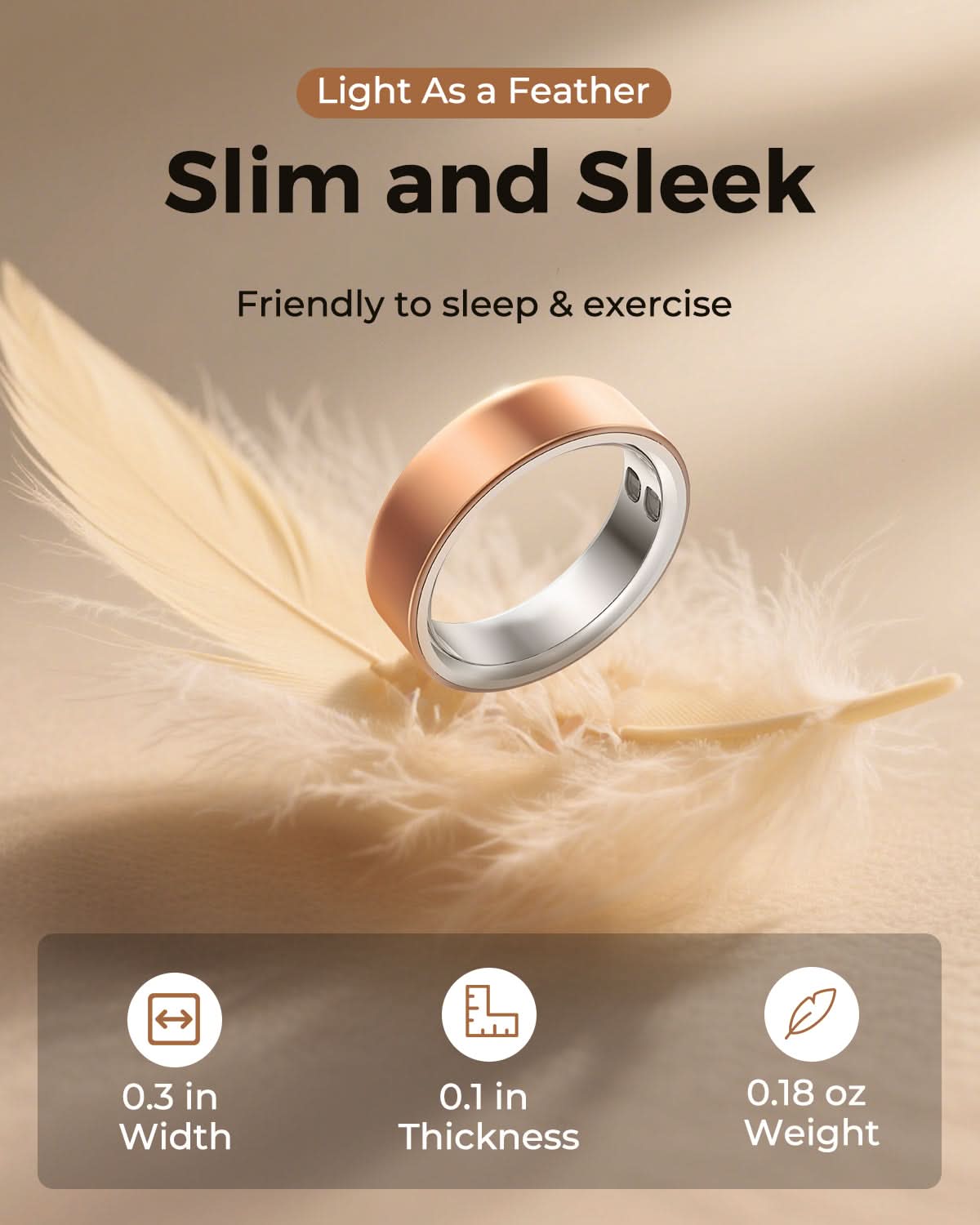 slim and sleek smart ring