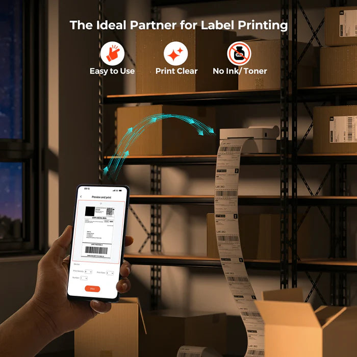 MUNBYN RealWriter 130B Bluetooth Thermal Label Printer