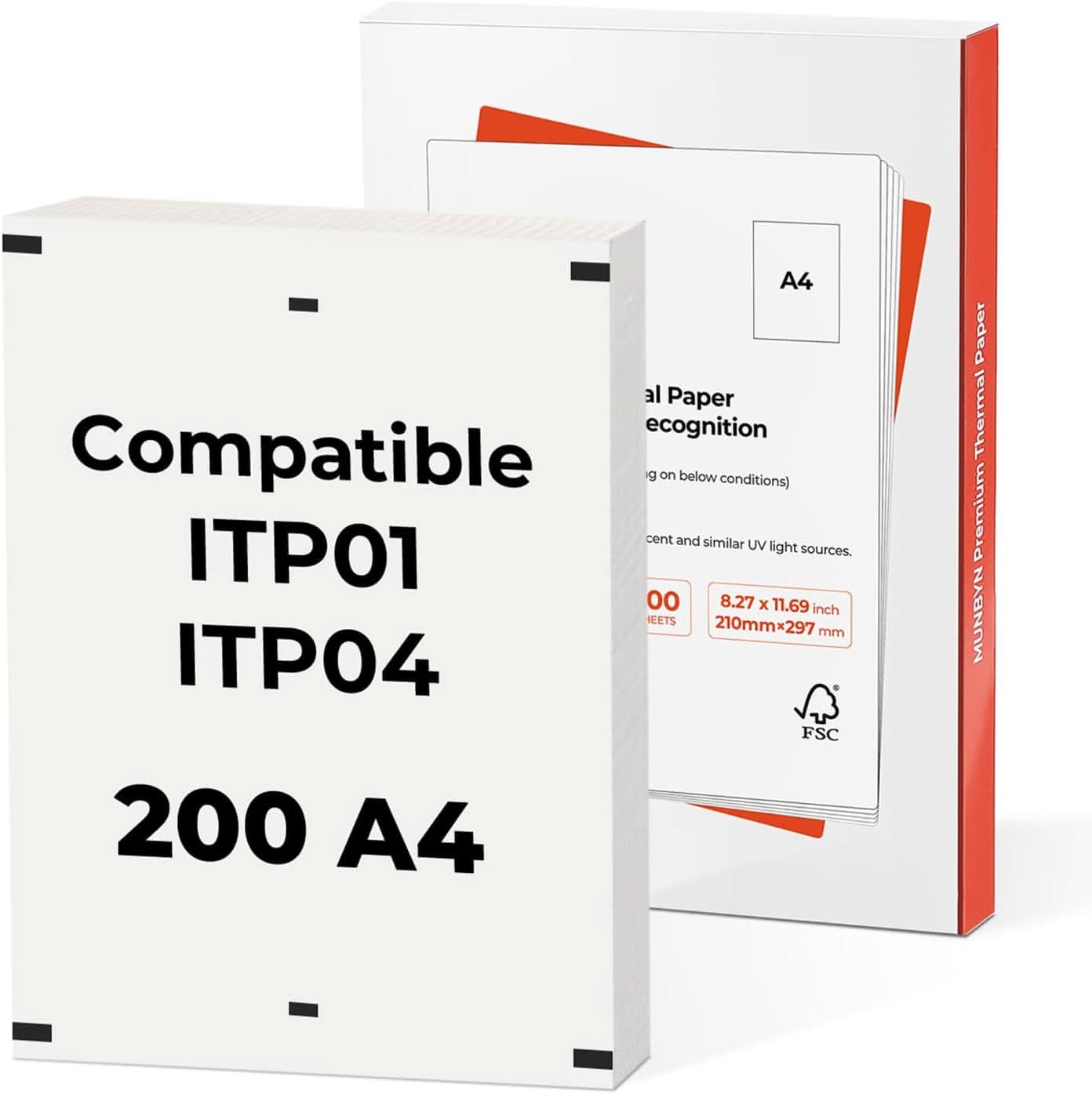 200 Sheets Thermal Printer Paper A4 210 x 297mm