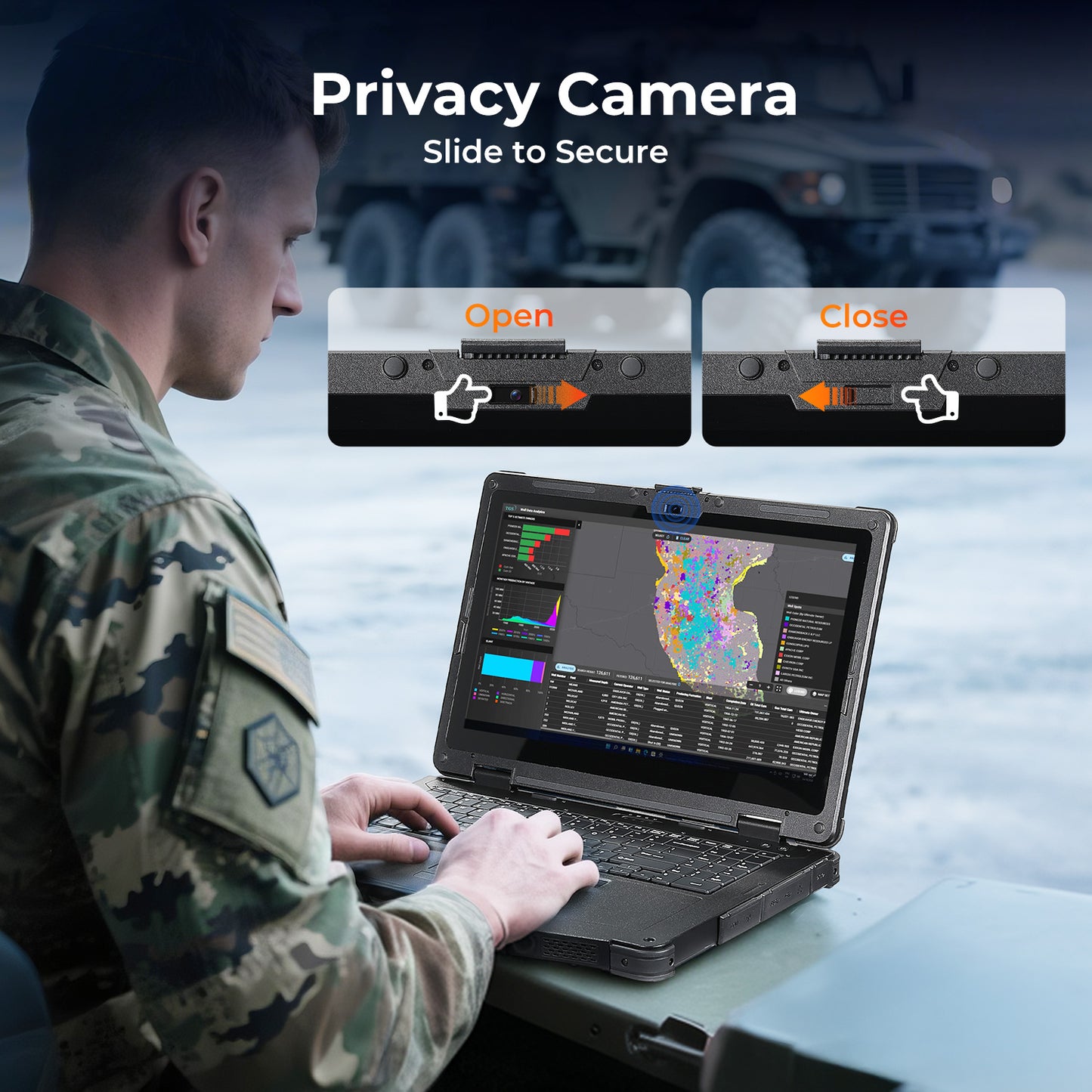 MUNBYN IRX16 Windows 11 Pro 15.6" Wi-Fi 6 1000nit Rugged Windows Tablet