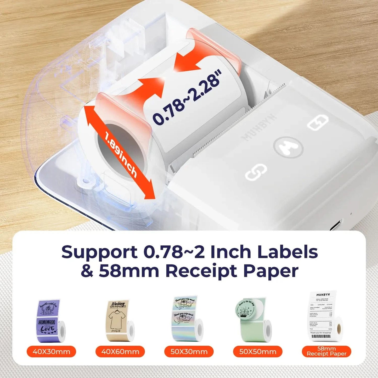 MUNBYN FM226 Bluetooth Portable Label Maker Kit