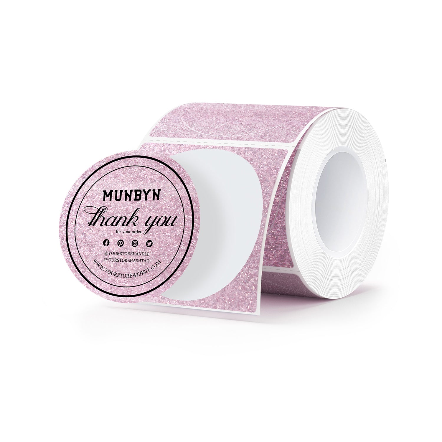 2" Glitter Series Labels