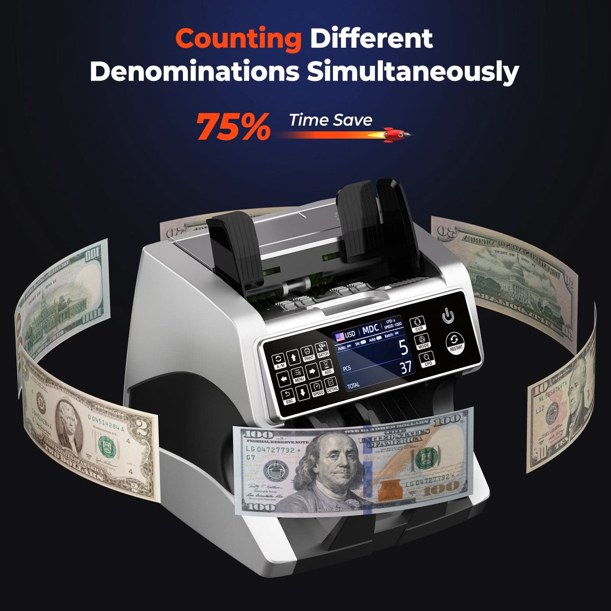 MUNBYN IMC01 Mixed-denomination Money Counter