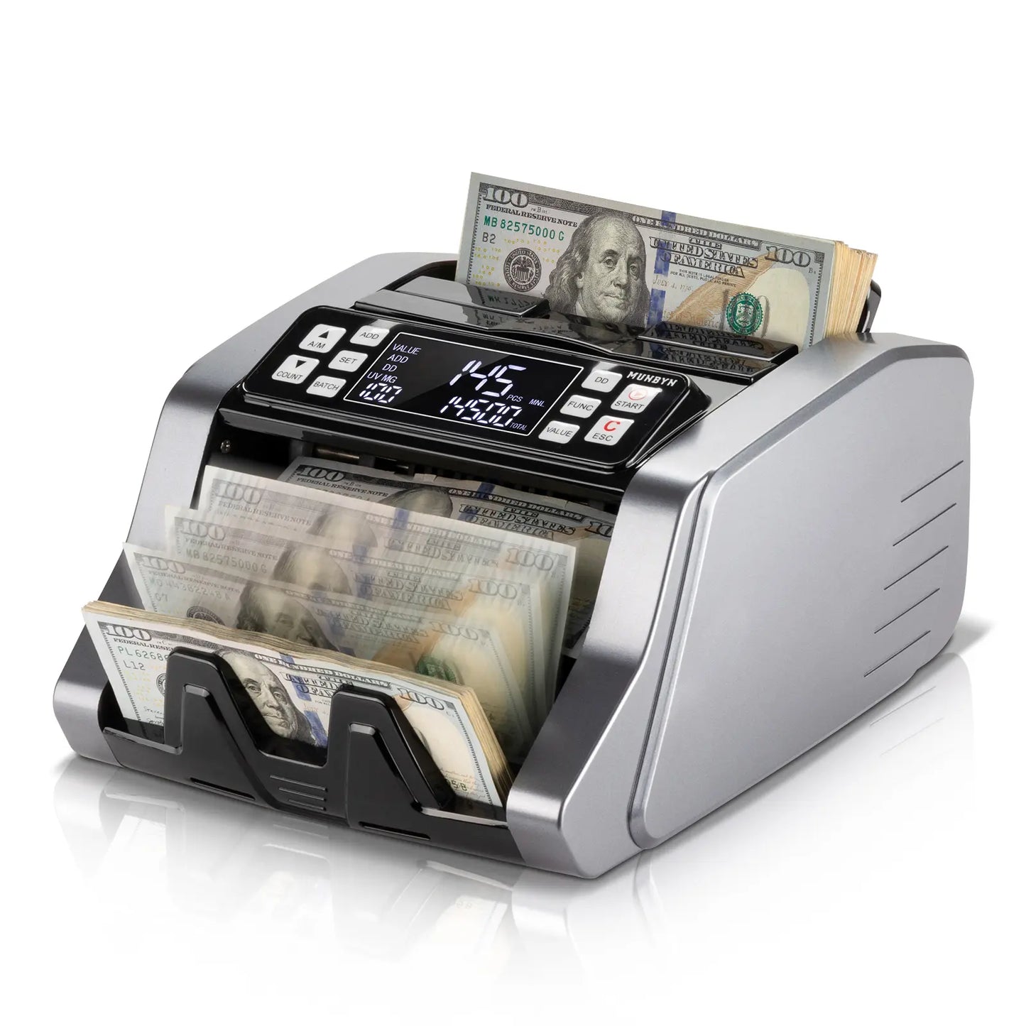 MUNBYN IMC51 Money Counter Machine with LCD Display Small Business Bill Counter