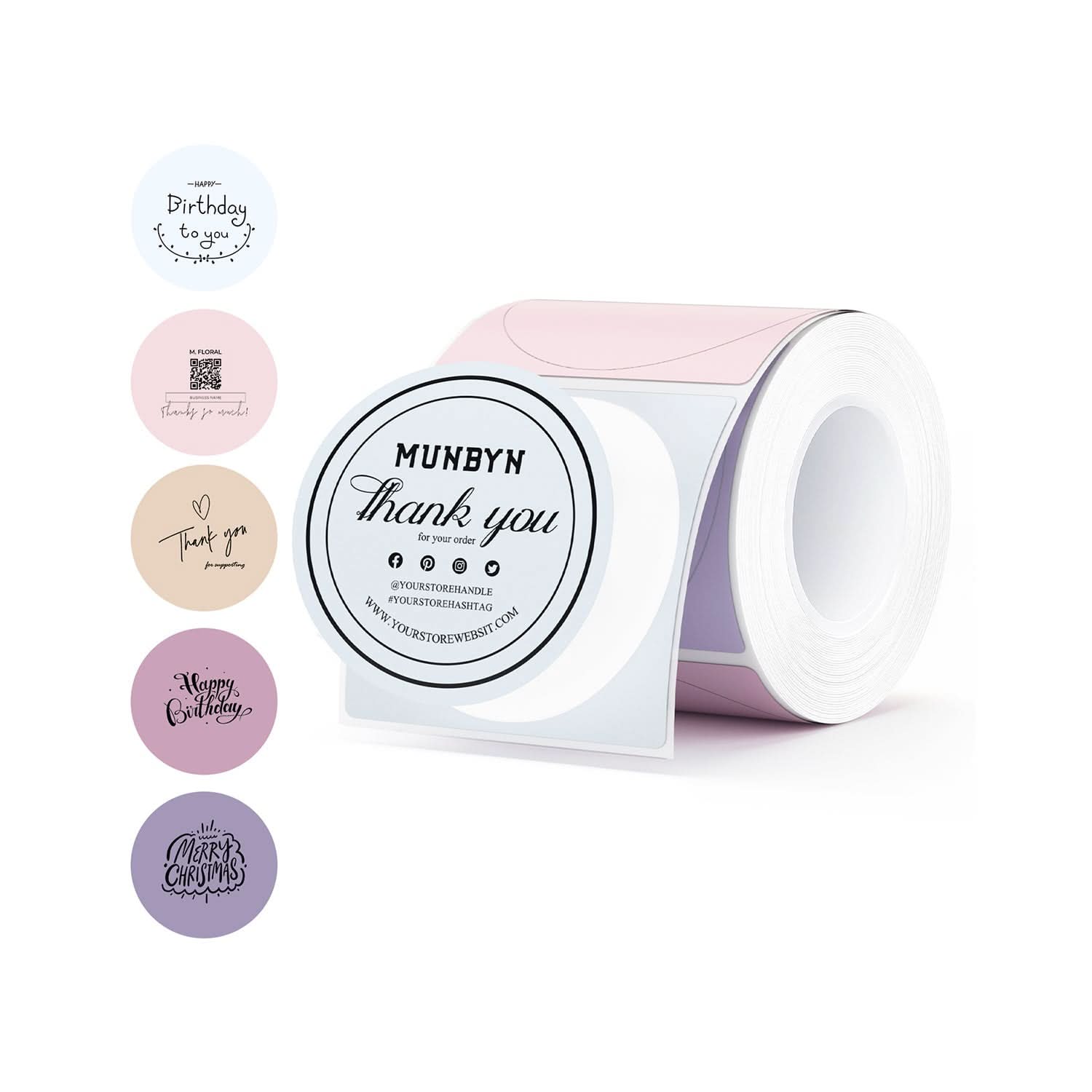 MUNBYN Beauty Packaging Label Kit for Custom Packaging