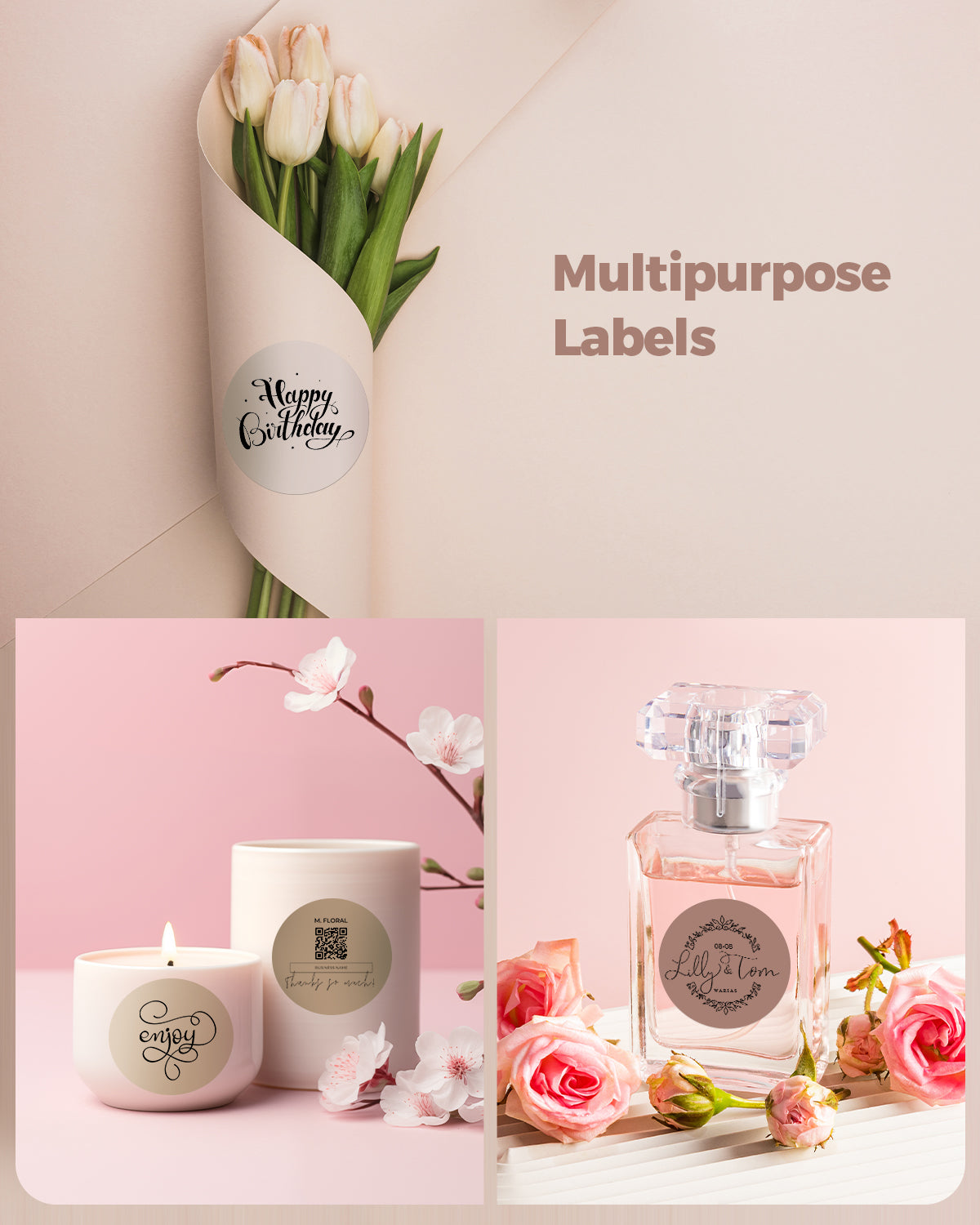 2" Morandi Labels - MUNBYN