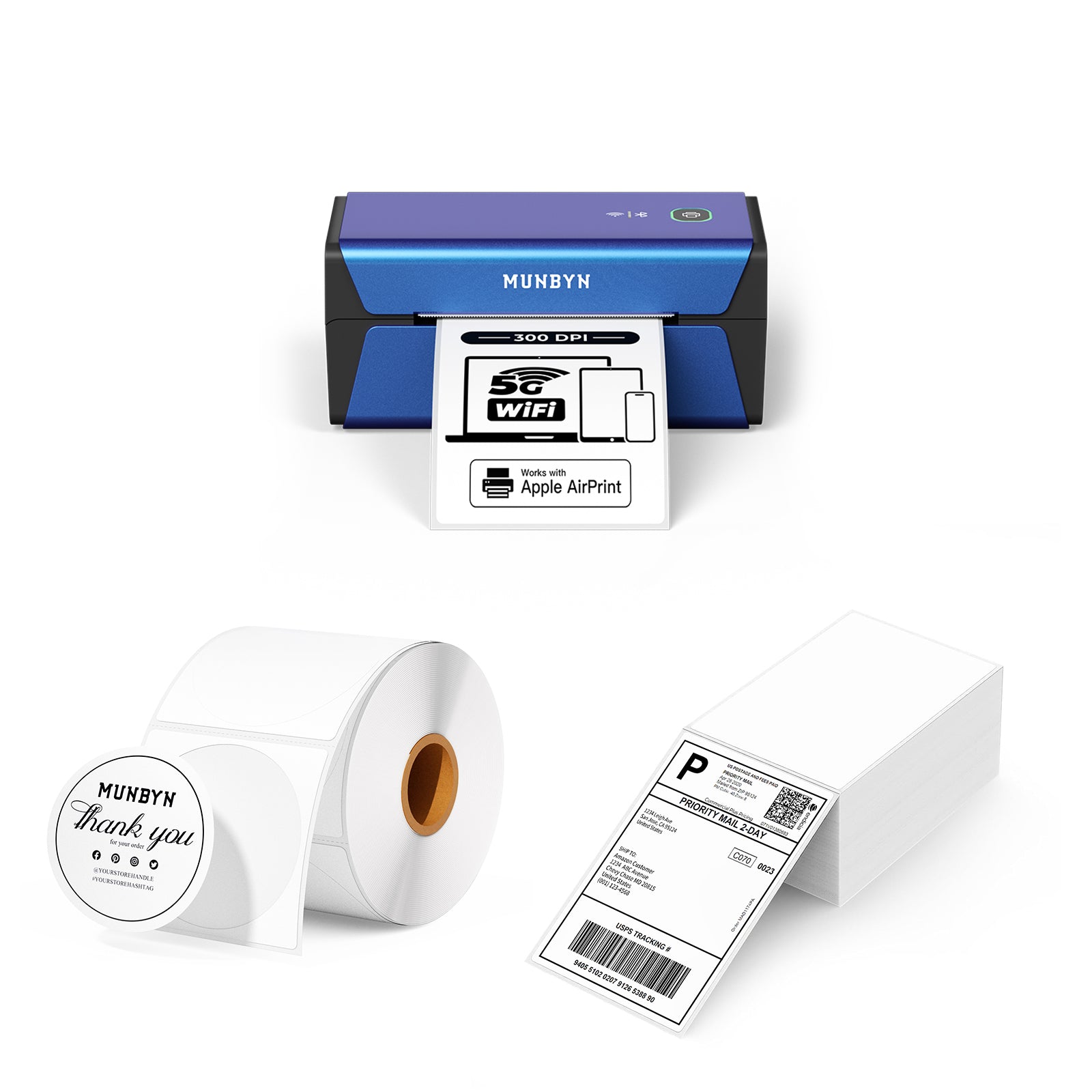 MUNBYN RW401AP AirPrint Label Printer Kit