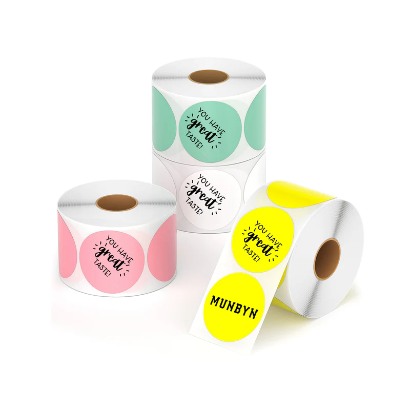 Étiquettes autocollantes Kraft Paper Round Gift Stickers pour le
