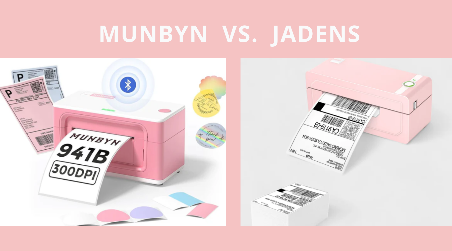 munbyn vs jadens thermal label printer