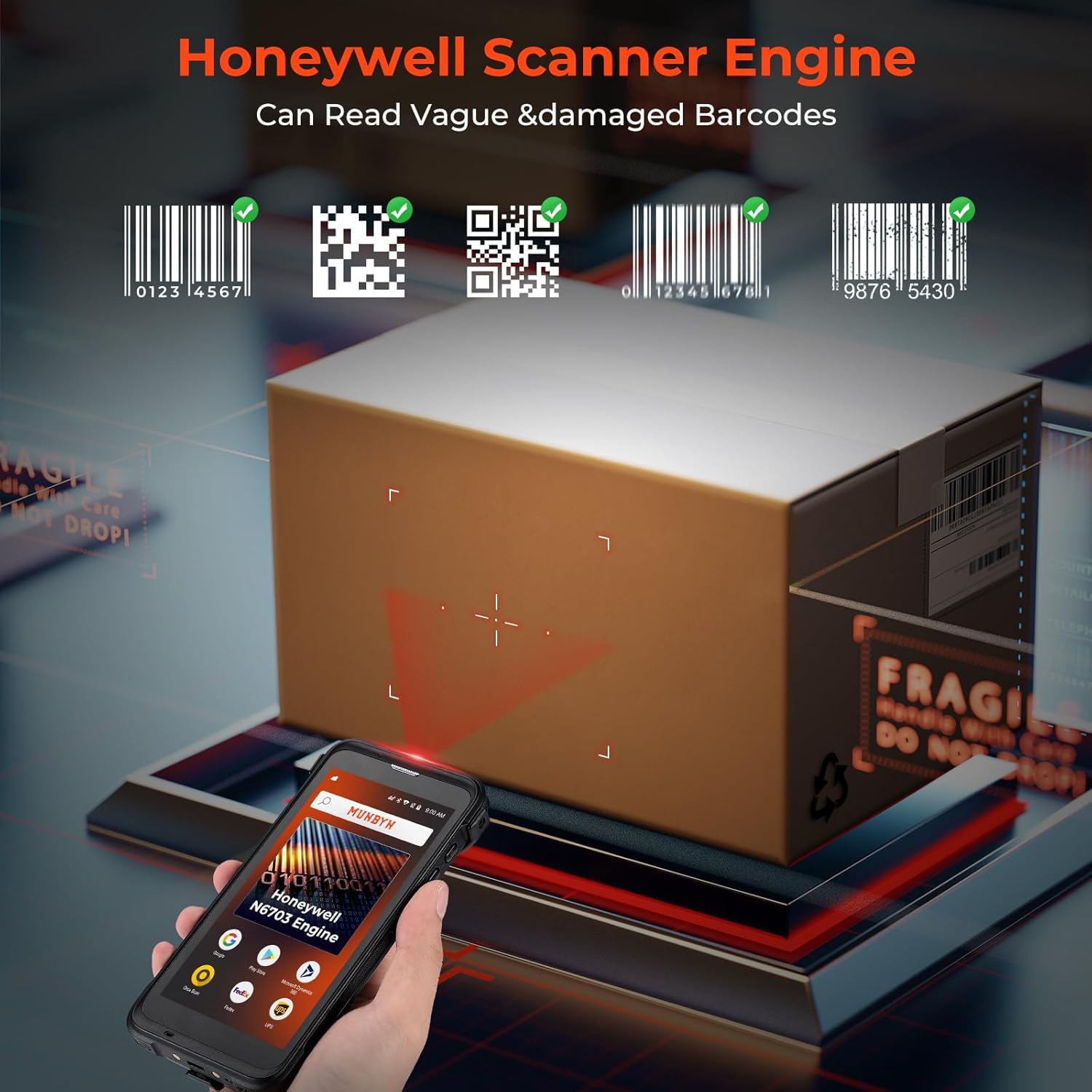 MUNBYN  IPDA101 Android Barcode Scanner 5.5