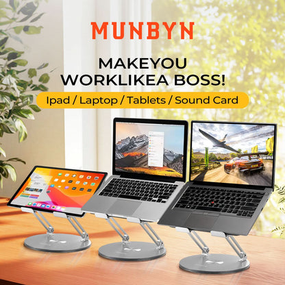MUNBYN 360° Rotating Laptop Stand
