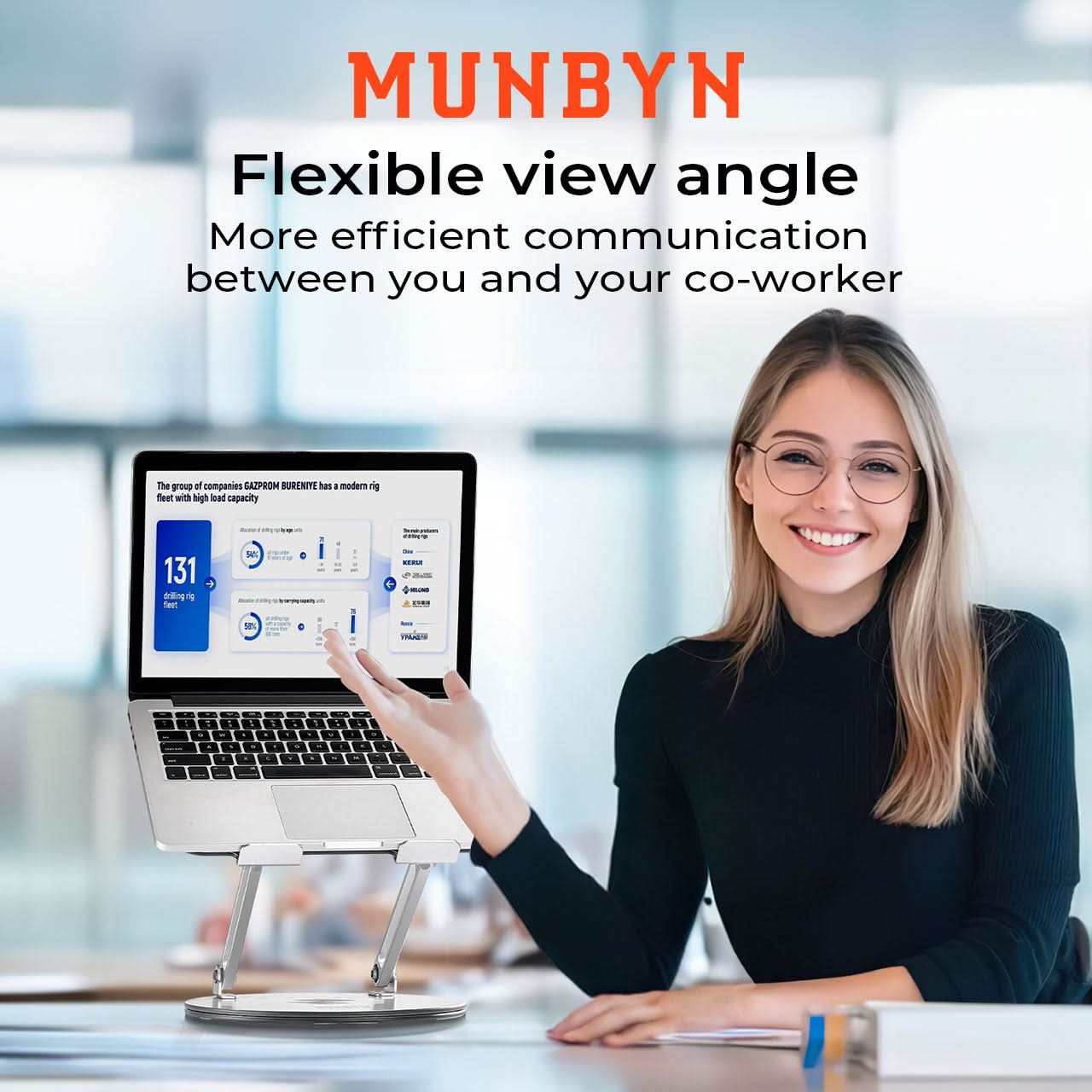MUNBYN 360° Rotating Laptop Stand