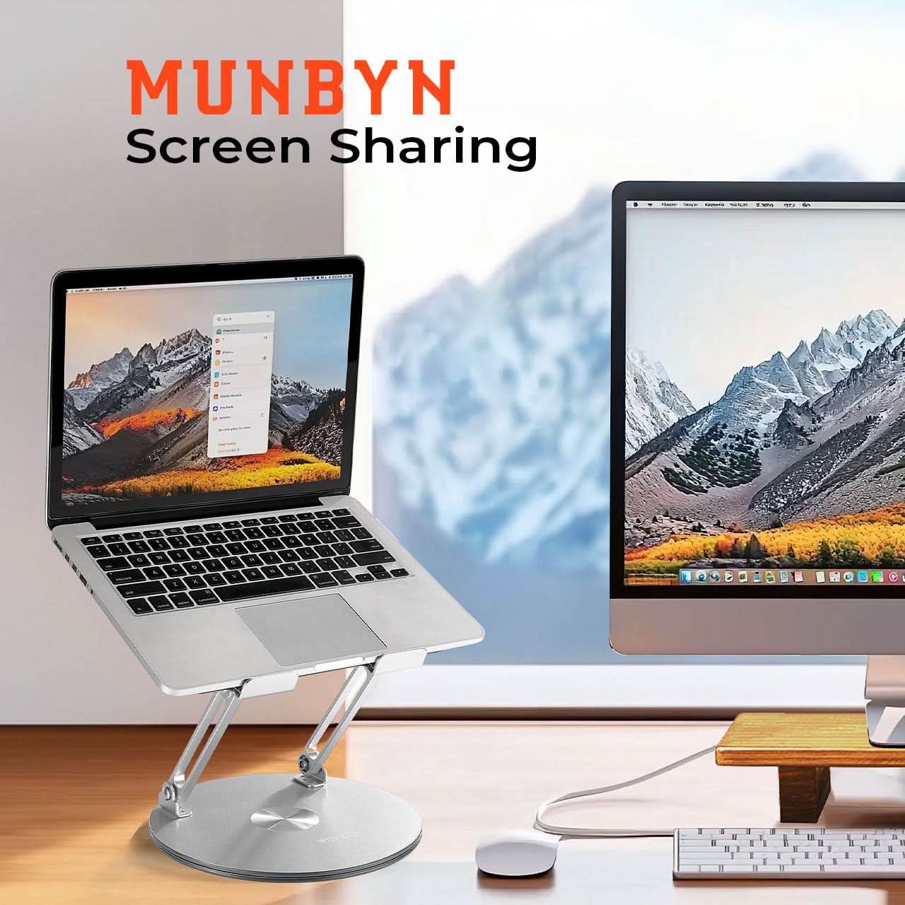 MUNBYN 360° Rotating Laptop Stand