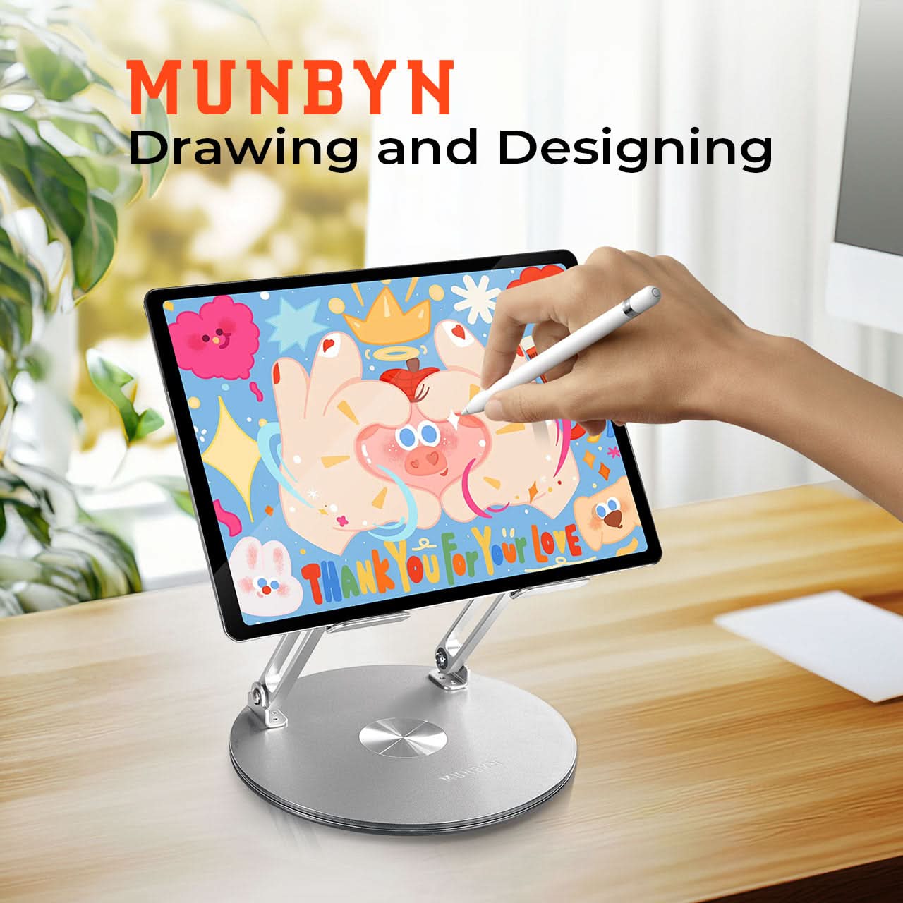 MUNBYN 360° Rotating Laptop Stand