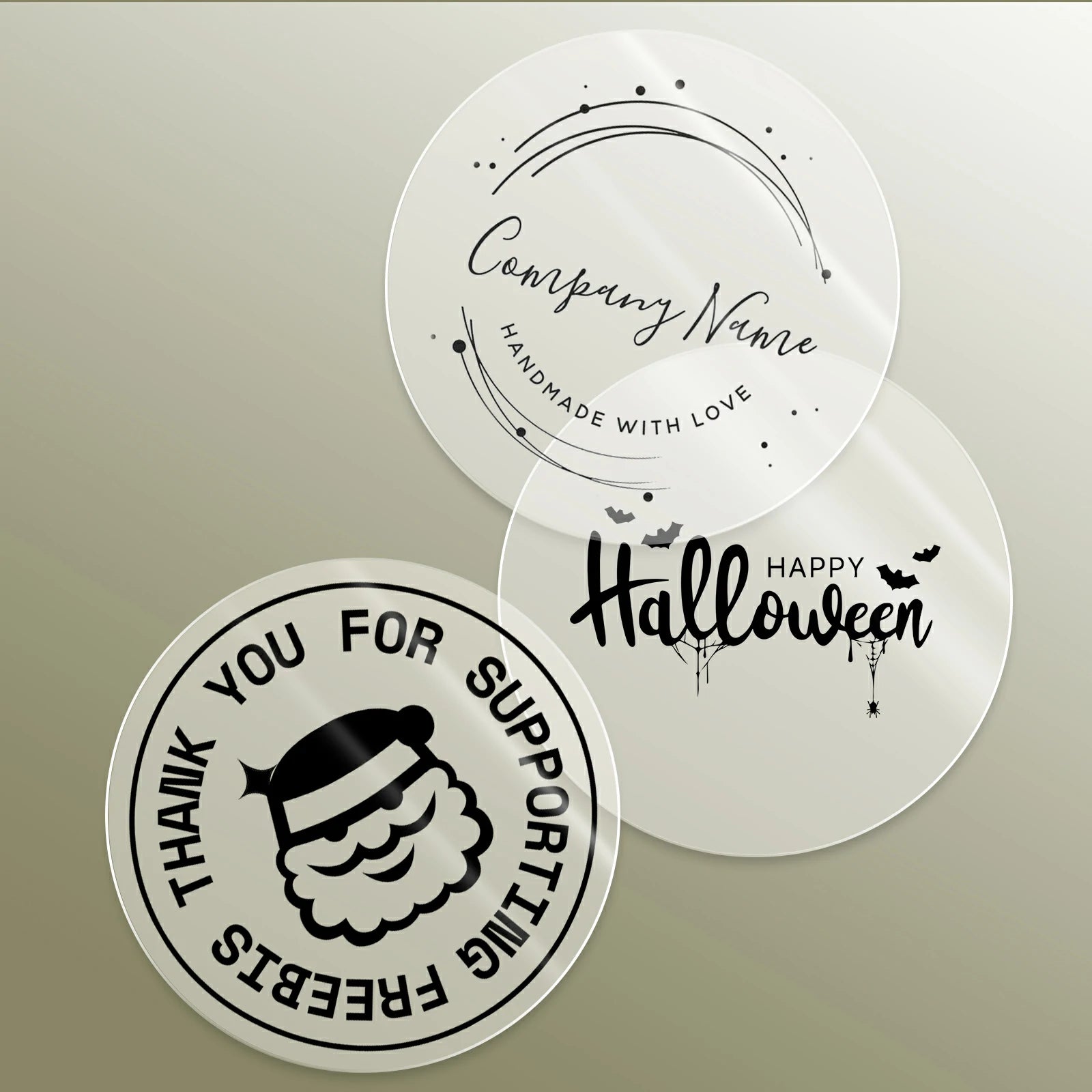 Halloween Glass Can Sticker Label Packaging Thermal Printer