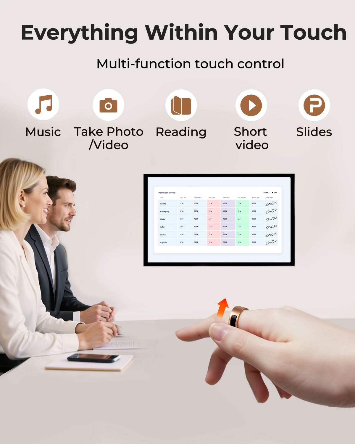 MUNBYN Smart Ring with Sleep and Health Tracking