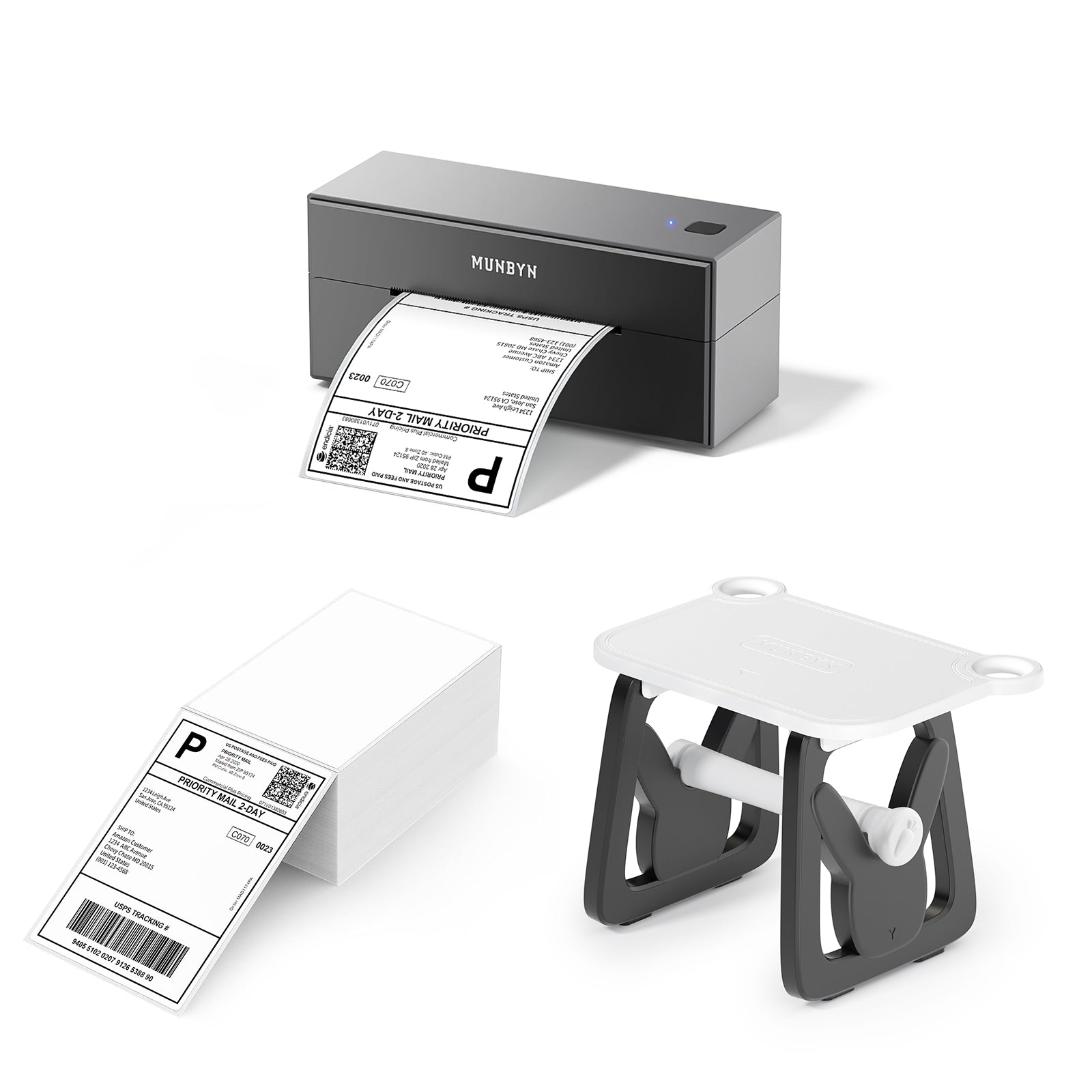 Rollo Wireless Thermal Shipping Label Printer And Label