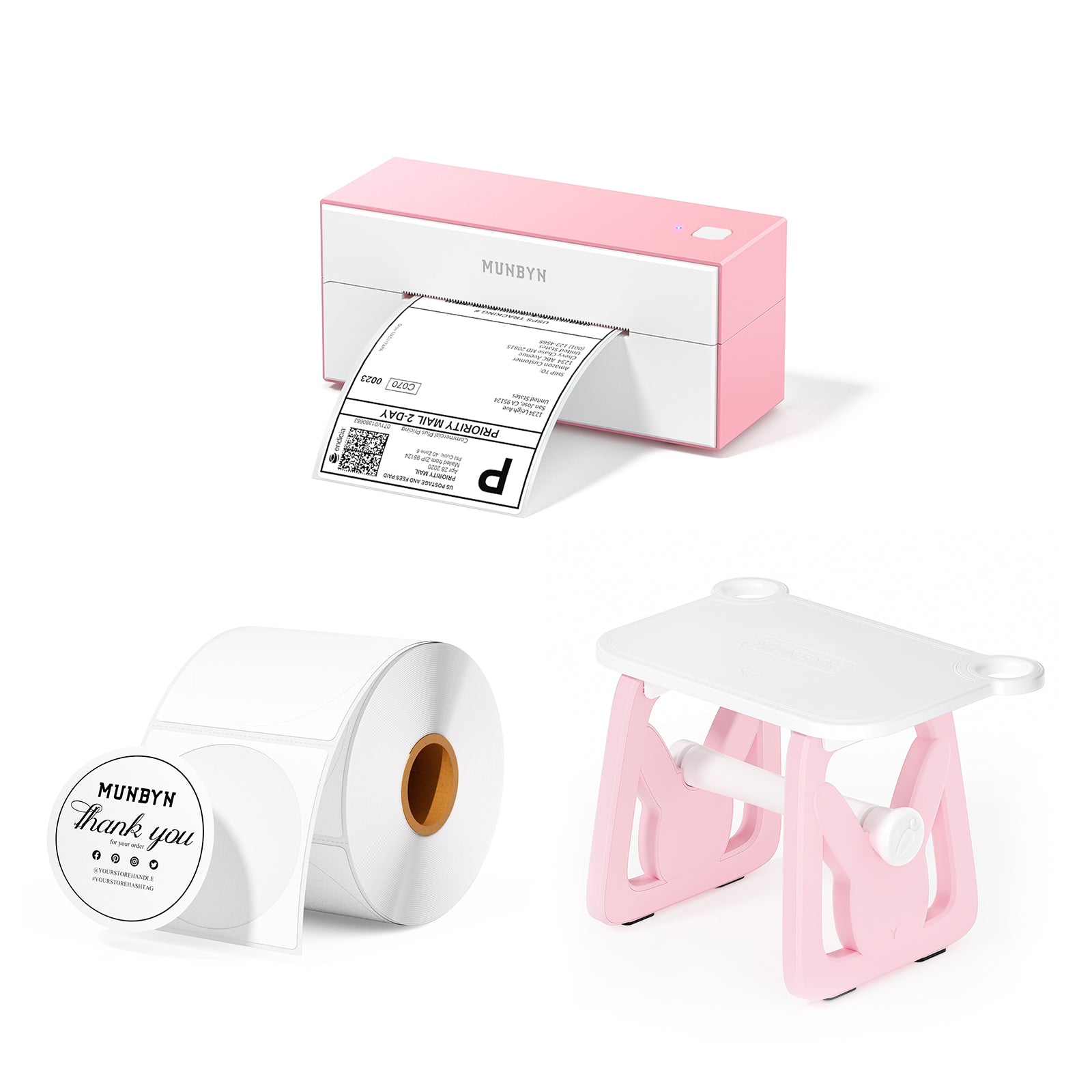 MUNBYN RealWriter 129B Bluetooth Thermal Label Printer Kit