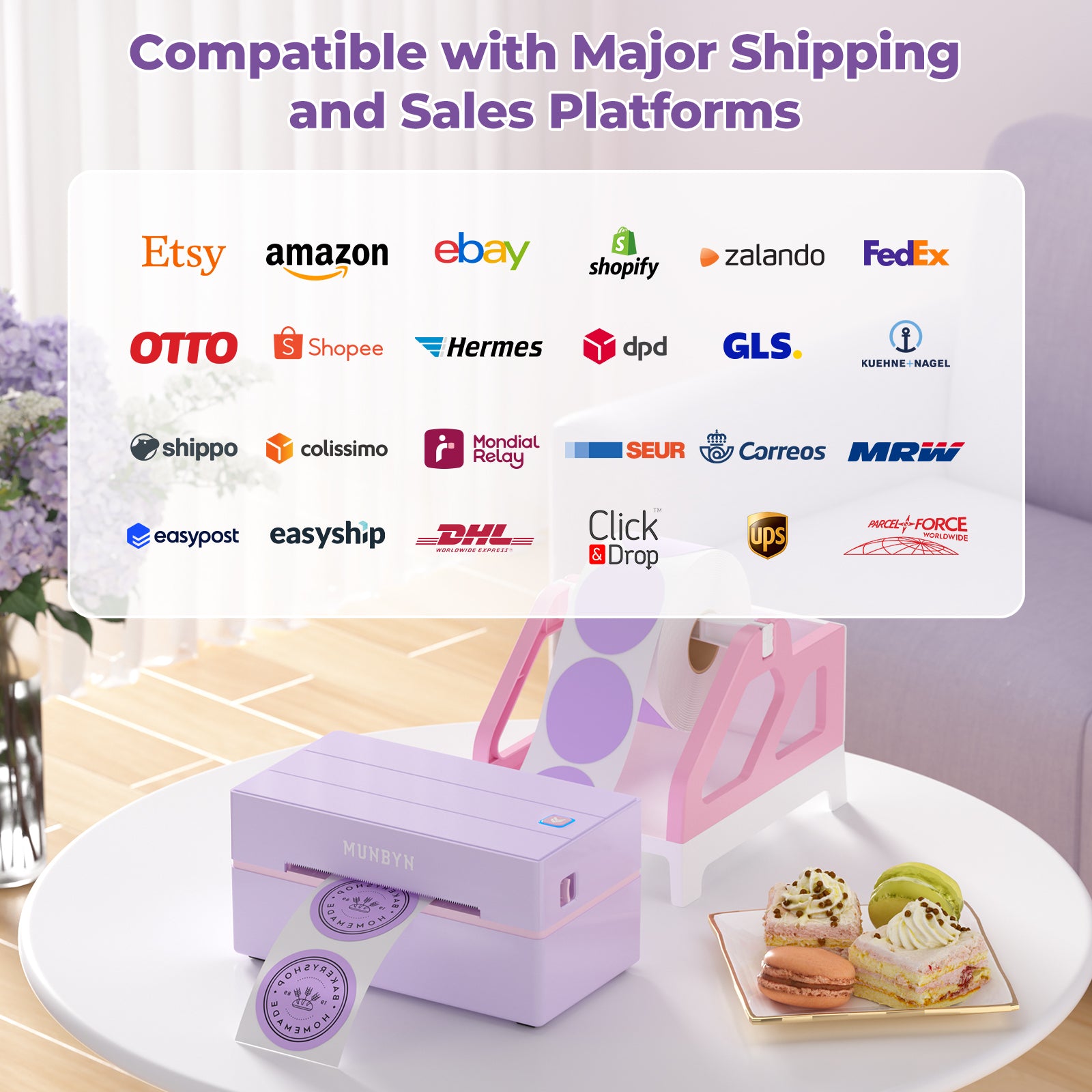 MUNBYN RealWriter 130B Bluetooth Thermal Label Printer