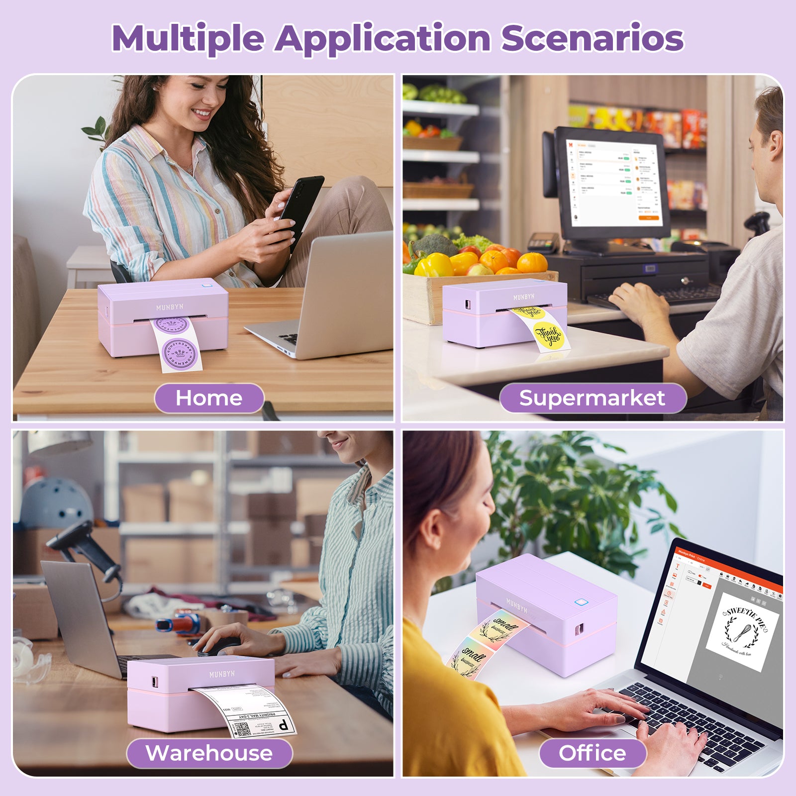 MUNBYN RealWriter 130B Bluetooth Thermal Label Printer