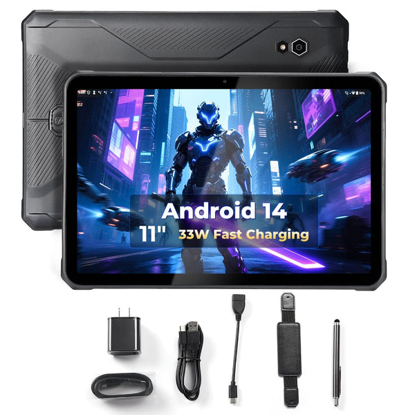 MUNBYN ILT02 11-inch Android 14 Rugged Tablet 