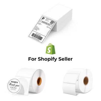 MUNBYN Shopify Starter Label Kit | Shipping & Branding Essentials Pack