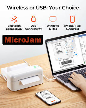 MicroJam MUNBYN RealWriter Bluetooth Thermal Label Printer-NEW