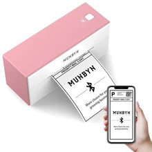 pink wireless Bluetooth thermal label printer