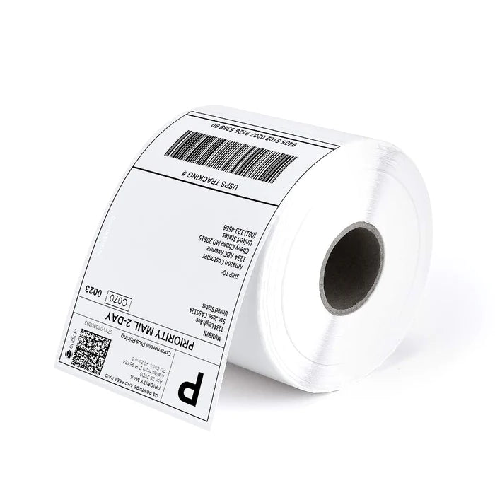 500 4x6 Fanfold Direct Thermal Shipping Labels for Zebra and Rollo