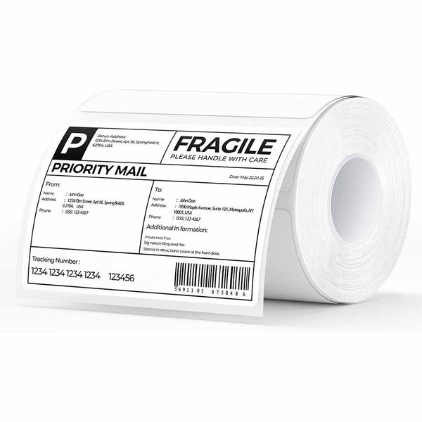 Munbyn 4"x3" Generic Rectangle Series Thermal Labels (500/Roll)