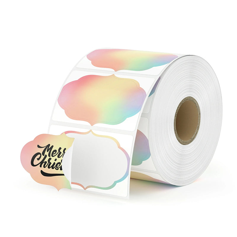MUNBYN Rainbow Fancy Frame Thermal Sticker Labels