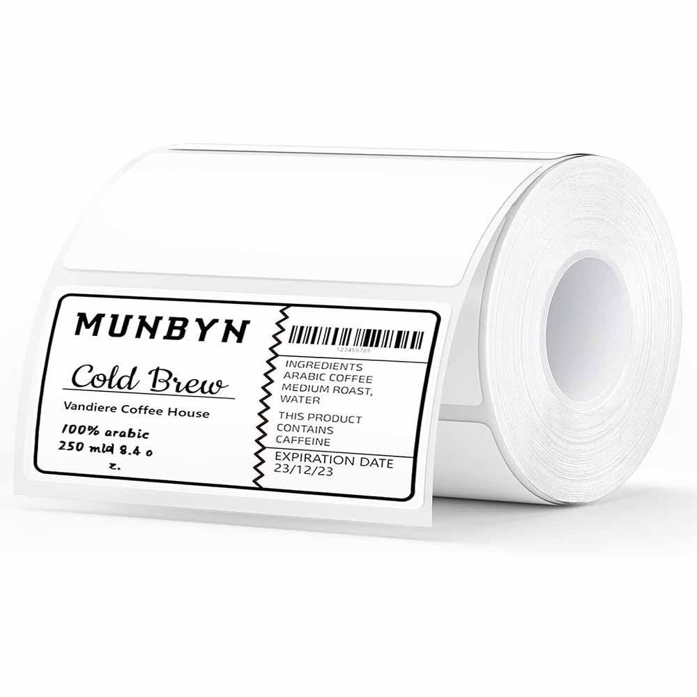 Munbyn 4"x2" Generic Rectangle Series Thermal Labels (500/Roll)