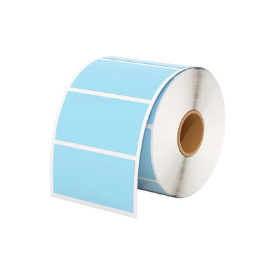 Rectangle labels measuring 2.25 x 1.25 inches on MUNBYN label printer paper, shown in a close-up image.