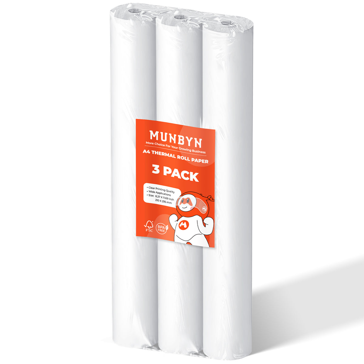 MUNBYN A4 thermal paper rolls are the perfect choice for businesses seeking clarity and sustainability in their printing solutions.
