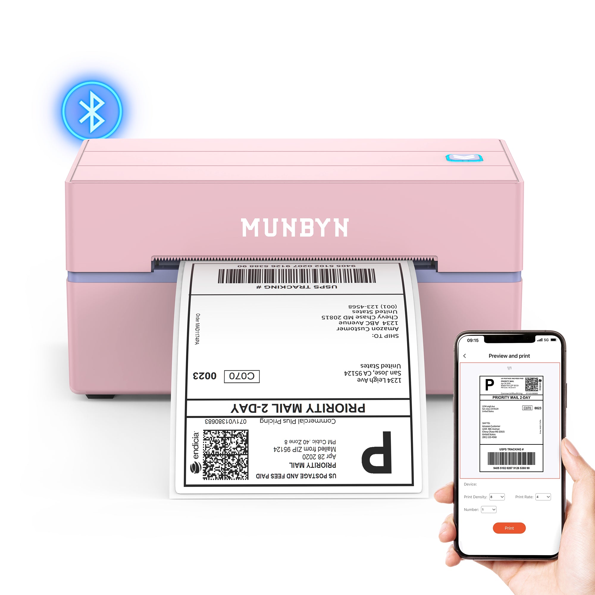 MUNBYN RealWriter 130 Bluetooth Thermal Label Printer