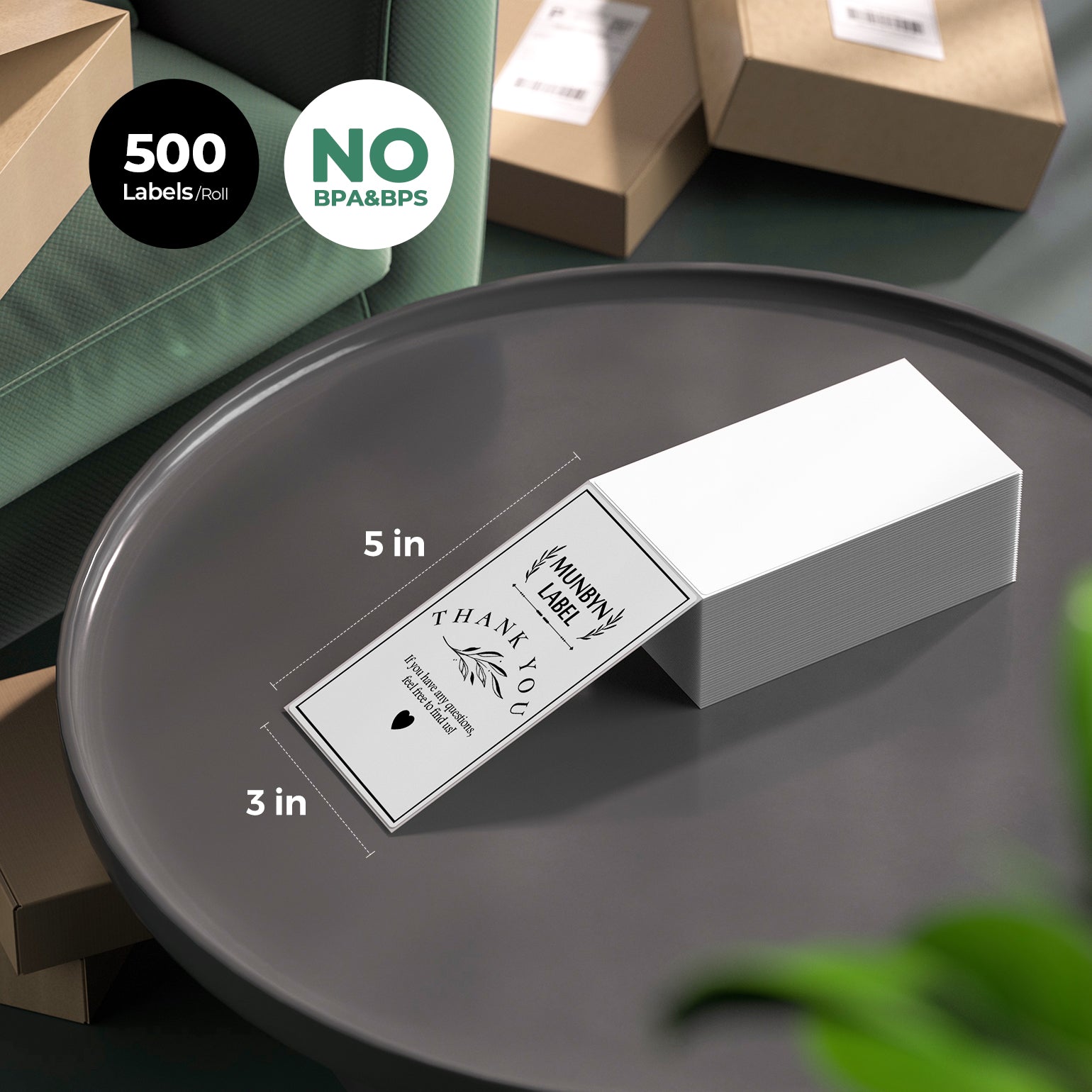 3" x 5" Generic  Labels